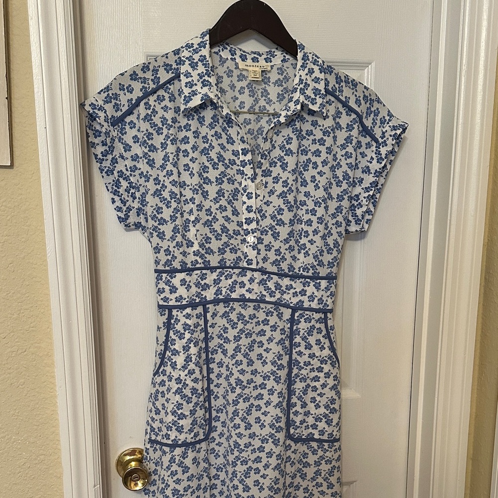 Floral Blue Dress